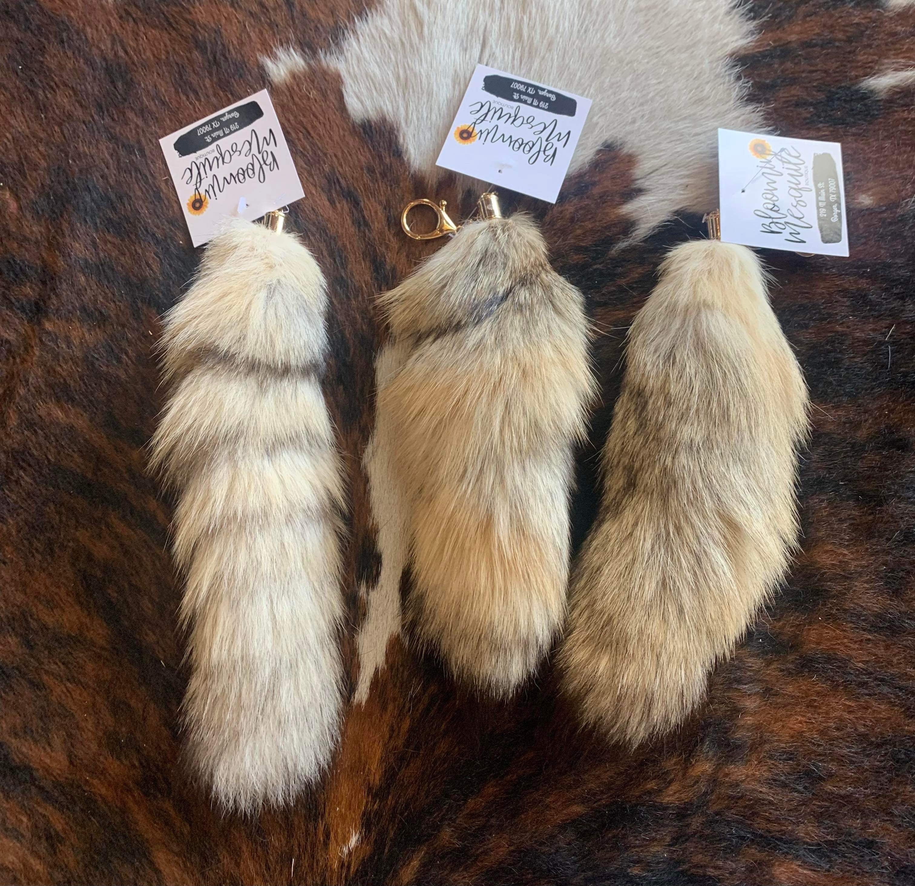 Fox Tail Keychains