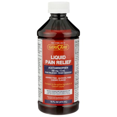 Pain Relief Geri-Care? 160 mg / 5mL Strength Acetaminophen Liquid 16oz.