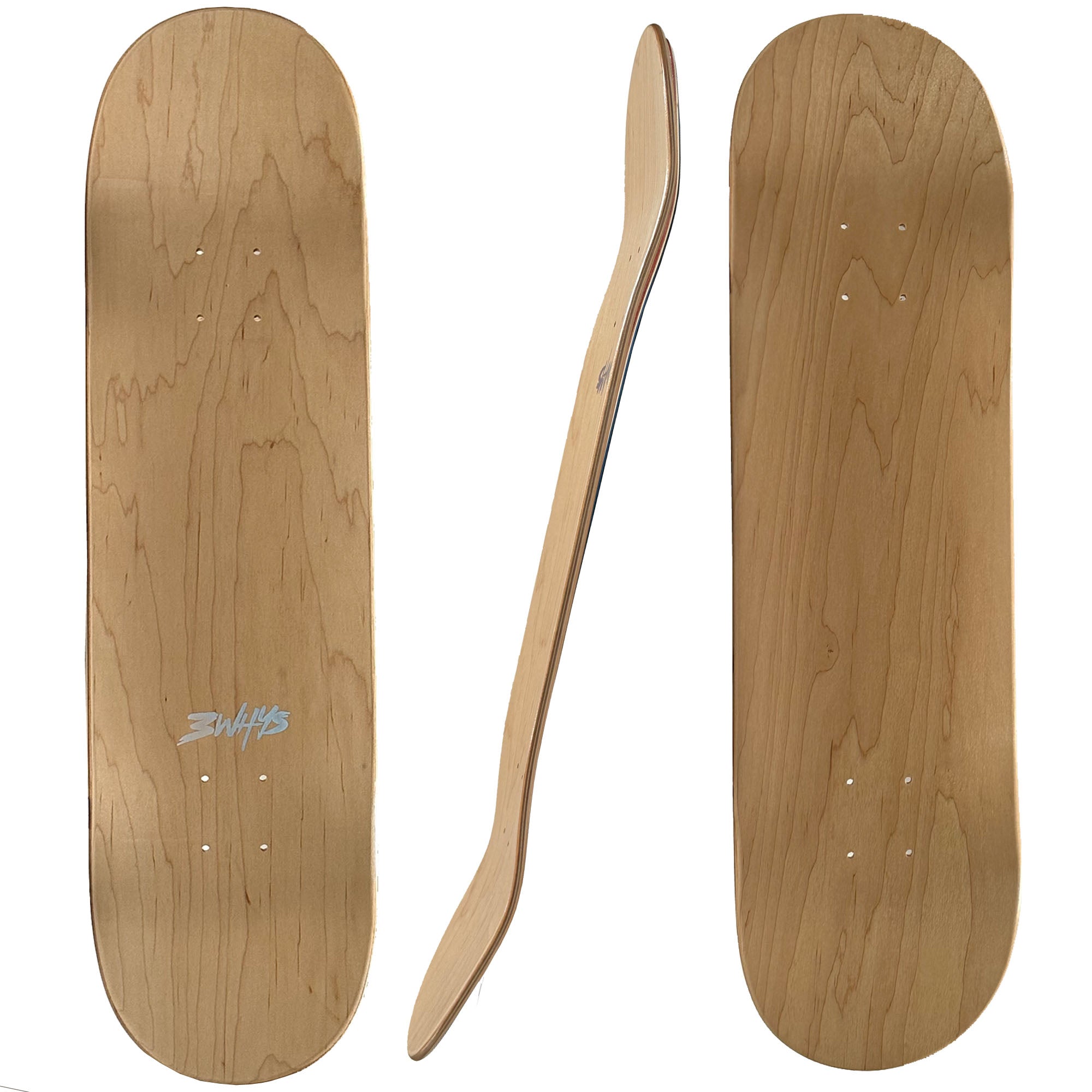 3WHYS 7-Ply Canadian Maple Skateboard Deck