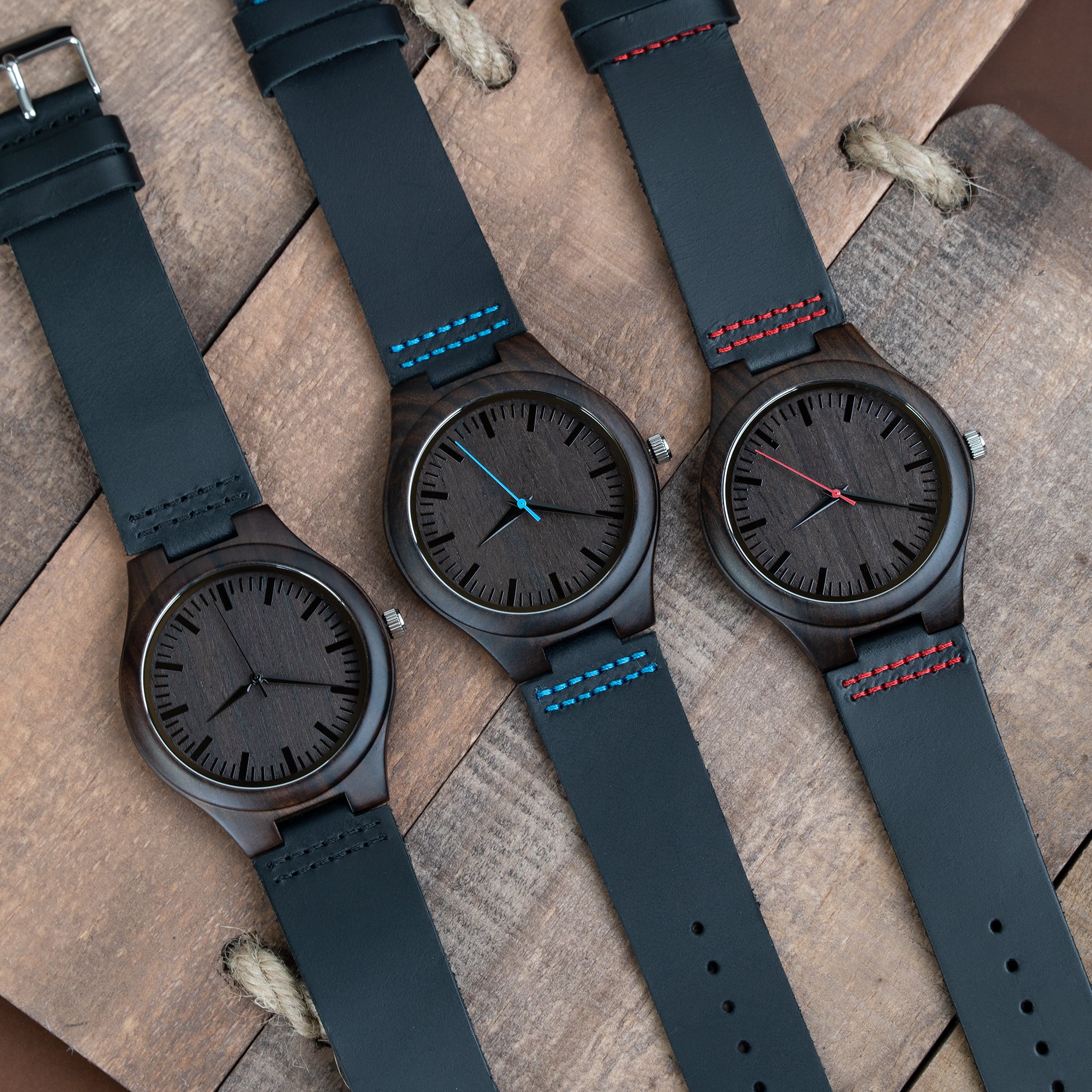 Black Red Wooden Watch | Flynt