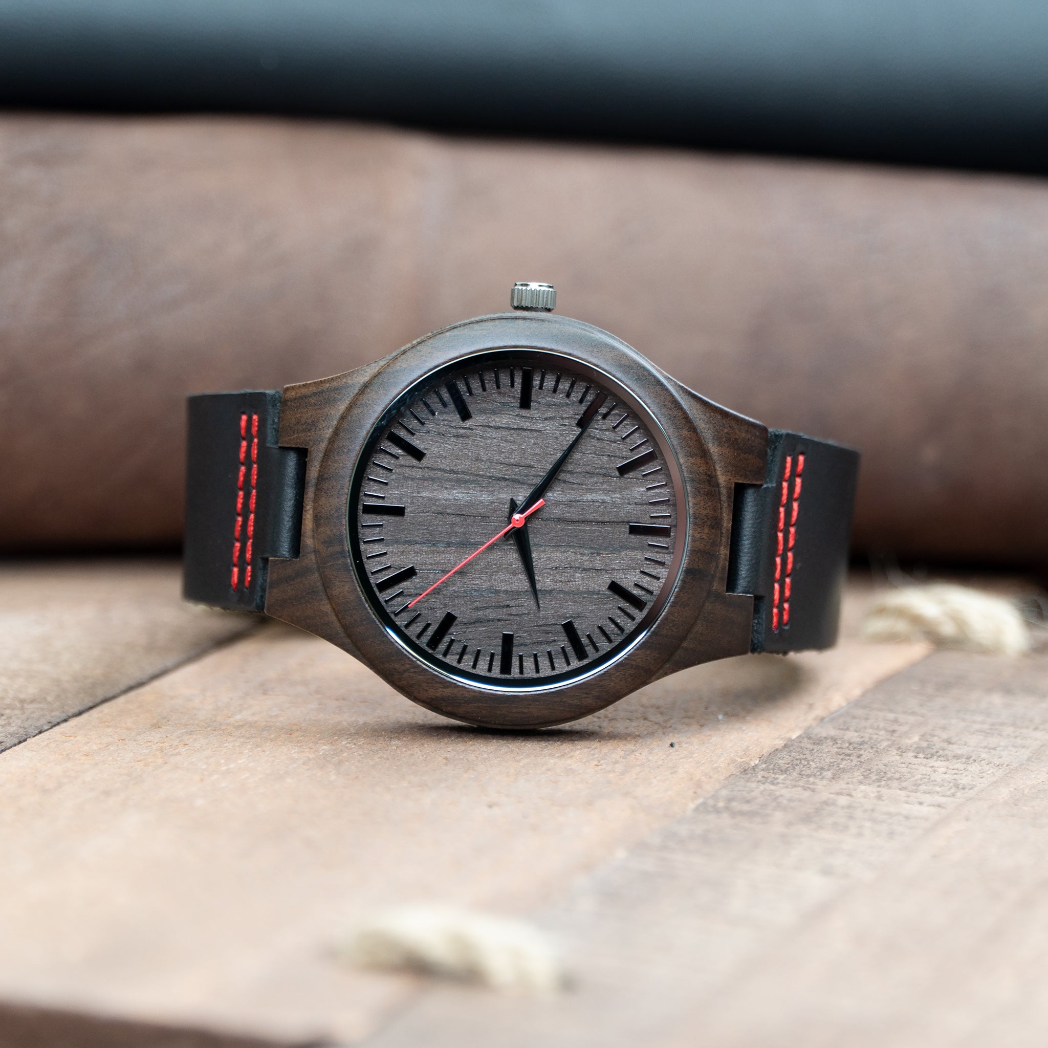Black Red Wooden Watch | Flynt