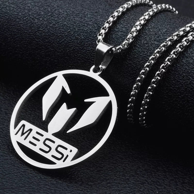 Messi Stainless Steel Pendant Chain Necklace
