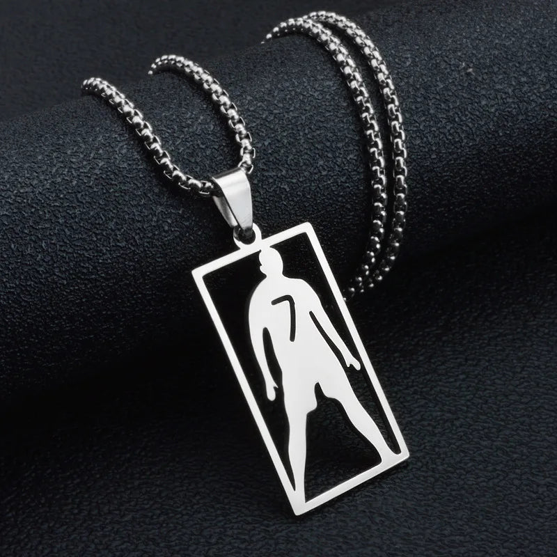 Messi Stainless Steel Pendant Chain Necklace