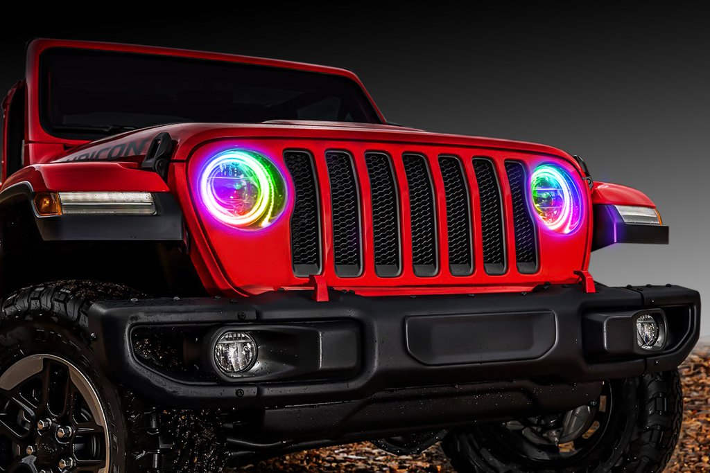 LED Surface Mount Headlight Halo Kit <br>Jeep Wrangler JL/Gladiator JT