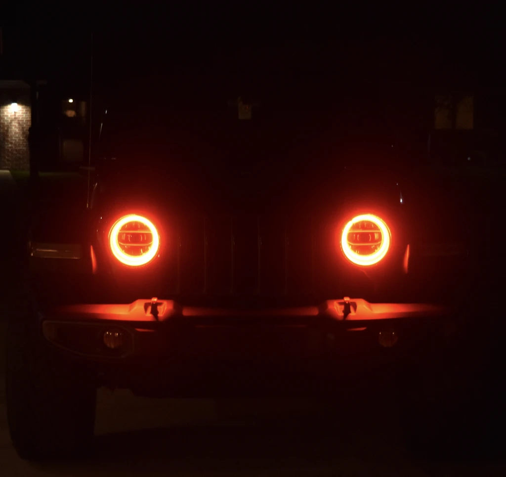 LED Surface Mount Headlight Halo Kit <br>Jeep Wrangler JL/Gladiator JT