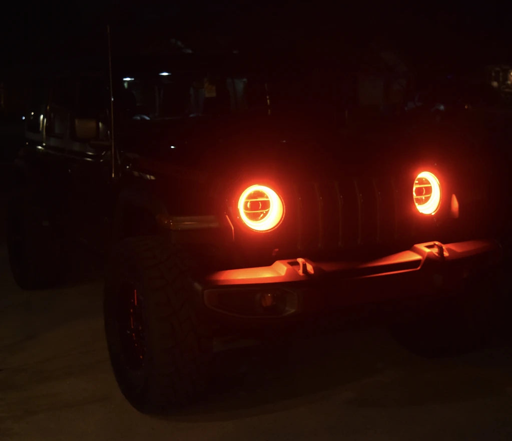 LED Surface Mount Headlight Halo Kit <br>Jeep Wrangler JL/Gladiator JT