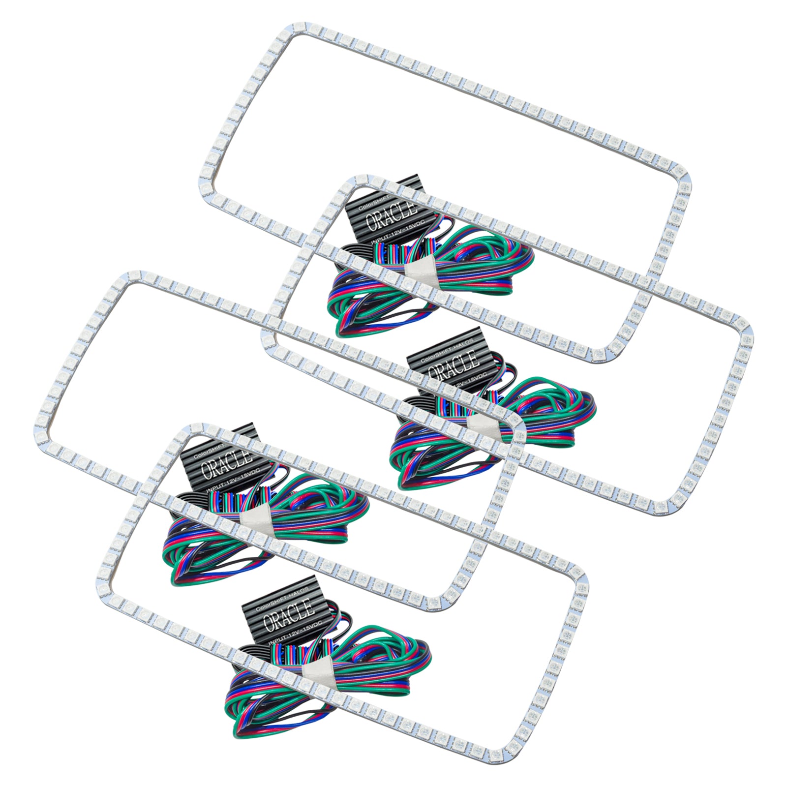 LED Headlight Square Ring Halo Kit <br>07-13 GMC Sierra