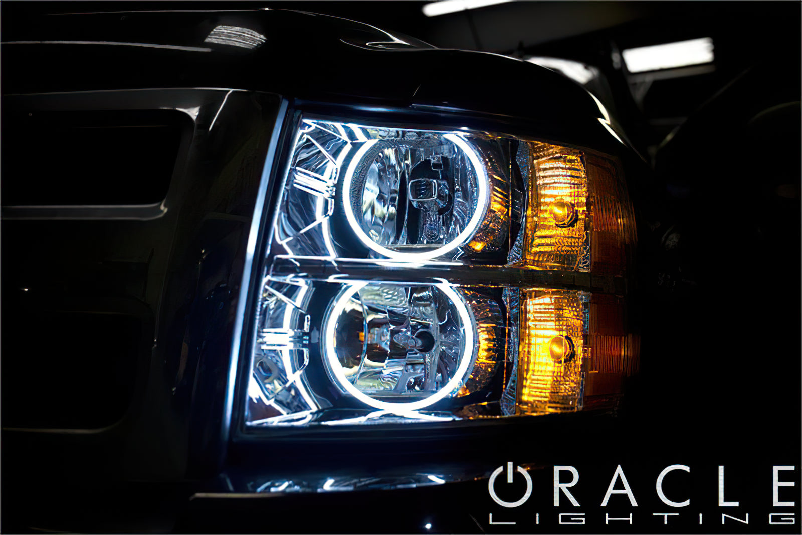 LED Round Style Headlight Halo Kit <br>07-13 Chevy Silverado