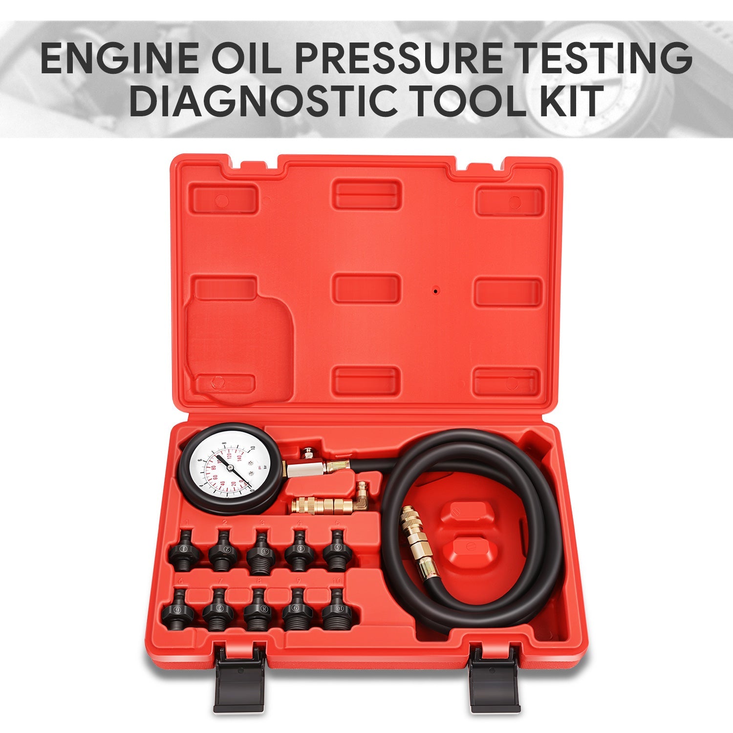 Engine Diagnostic Oil Pressure Test Kit <br>0-140PSI/0-10BAR gauge