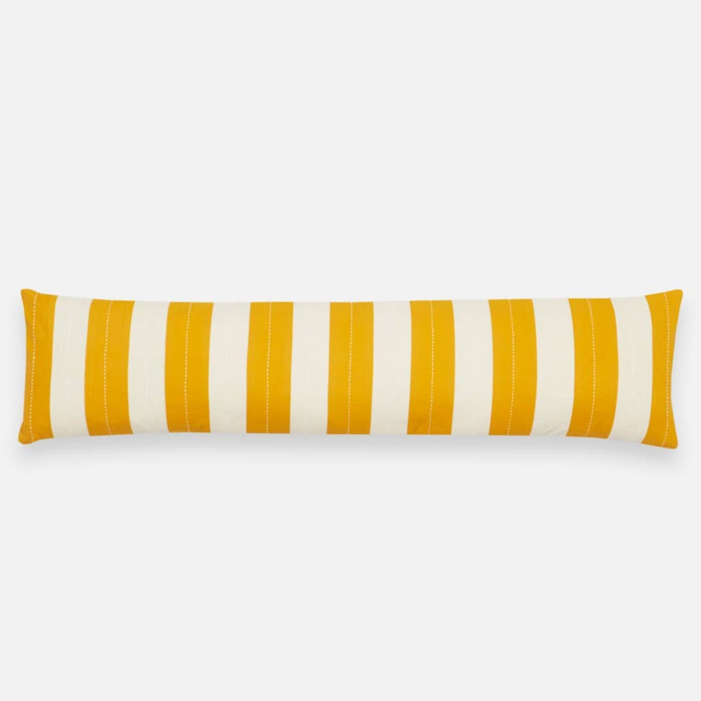 Cabana Stripe XL Lumbar Pillow - Mustard Stripe