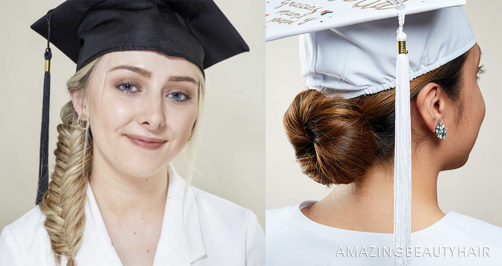 I can and I will Watch me   Congrats to all of our  KazmicBeaut  Graduation hairstyles with cap Graduation hairstyles  Hairstyles with caps
