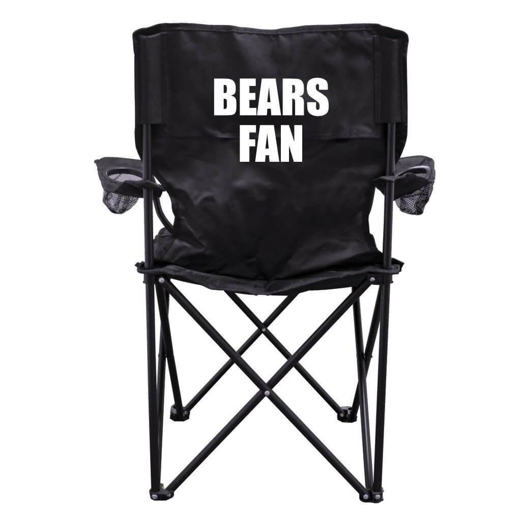 Bears Fan Black Folding Camping Chair