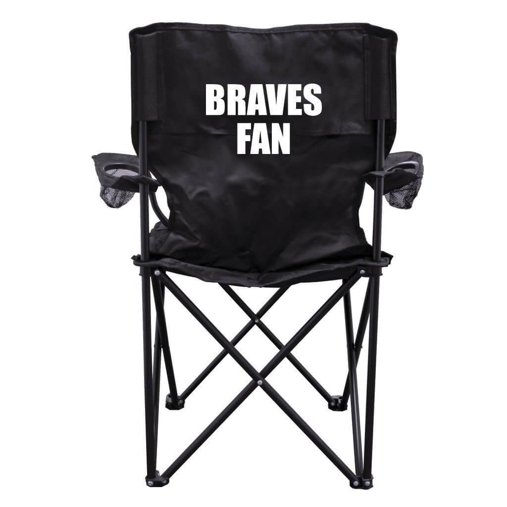 Braves Fan Black Folding Camping Chair