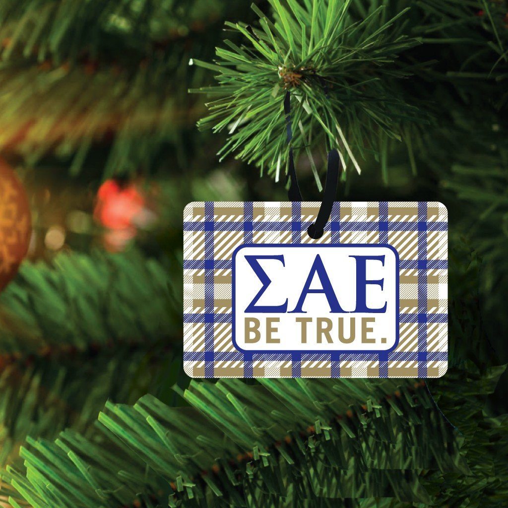 Sigma Alpha Epsilon Rectangle Ornament Set of 3