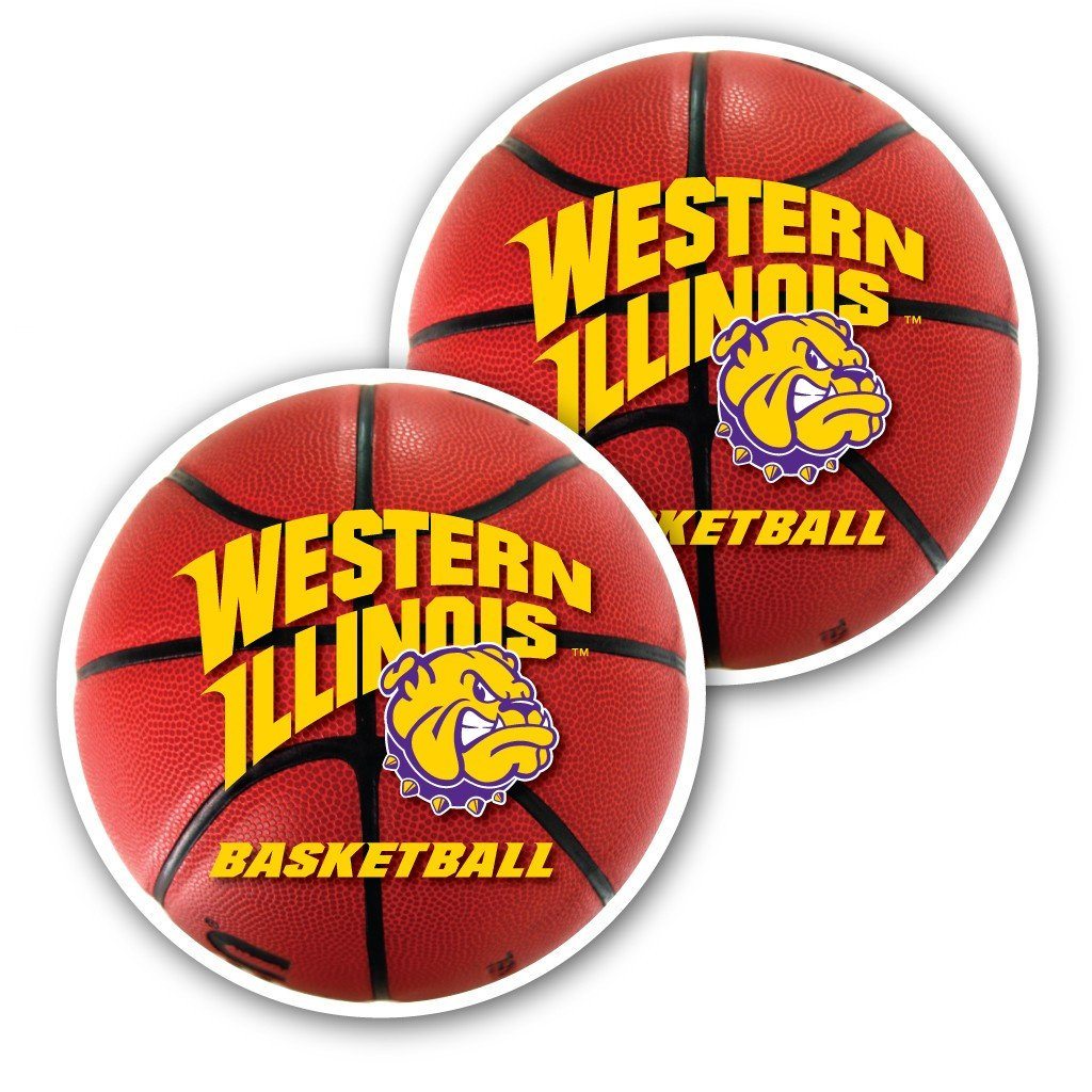 Western Illinois University Basketball Window Decal Set of 2