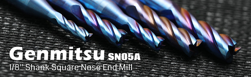Genmitsu SN05A 5Pcs CNC Router Bits End Mill Set, for Steel and Iron | SainSmart