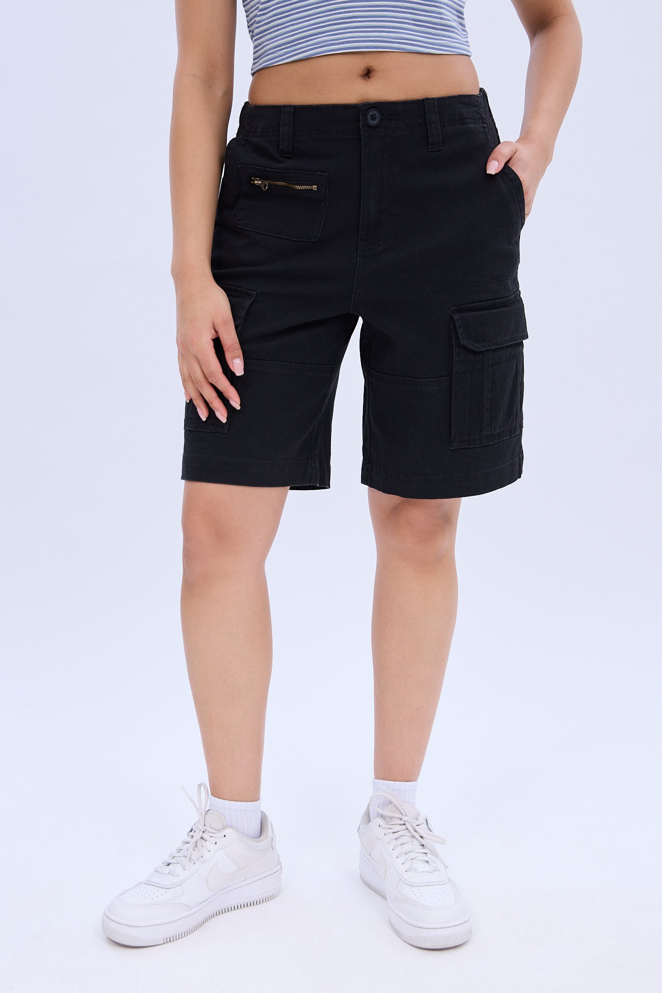  AERO High Rise Cargo Bermuda Twill Short 