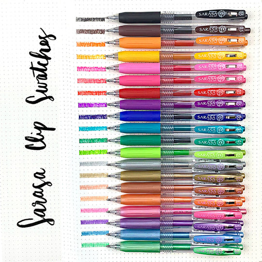 Zebra Sarasa Clip Gel Retractable Pens