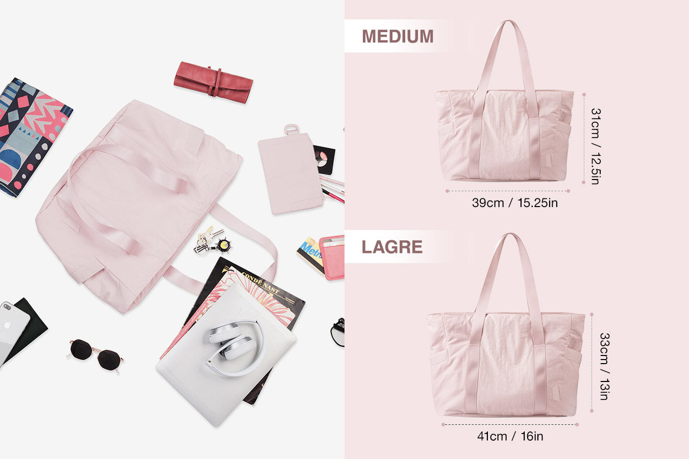 Bagsmart zoraesque ideal size for a tote bag