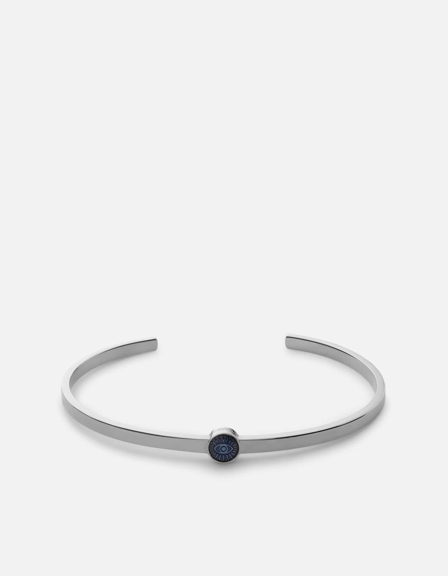 Eye of Time Cuff, Sterling Silver/Blue