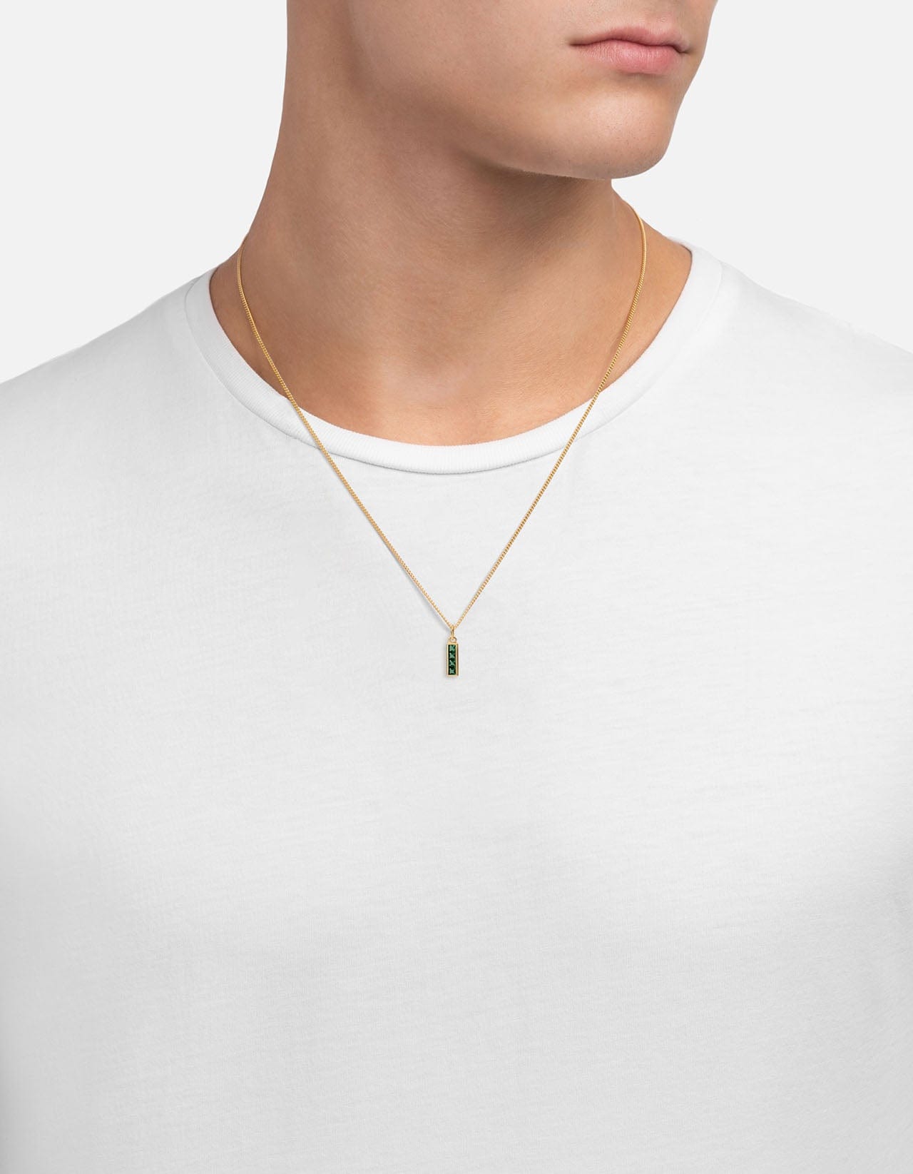 Totem Quartz Necklace, Gold Vermeil