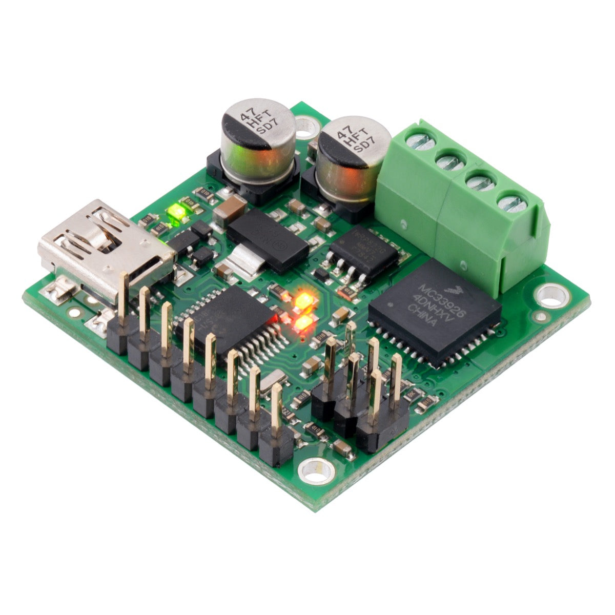 Pololu Jrk 21v3 USB Motor Controller with Feedback - Pre-soldered connectors