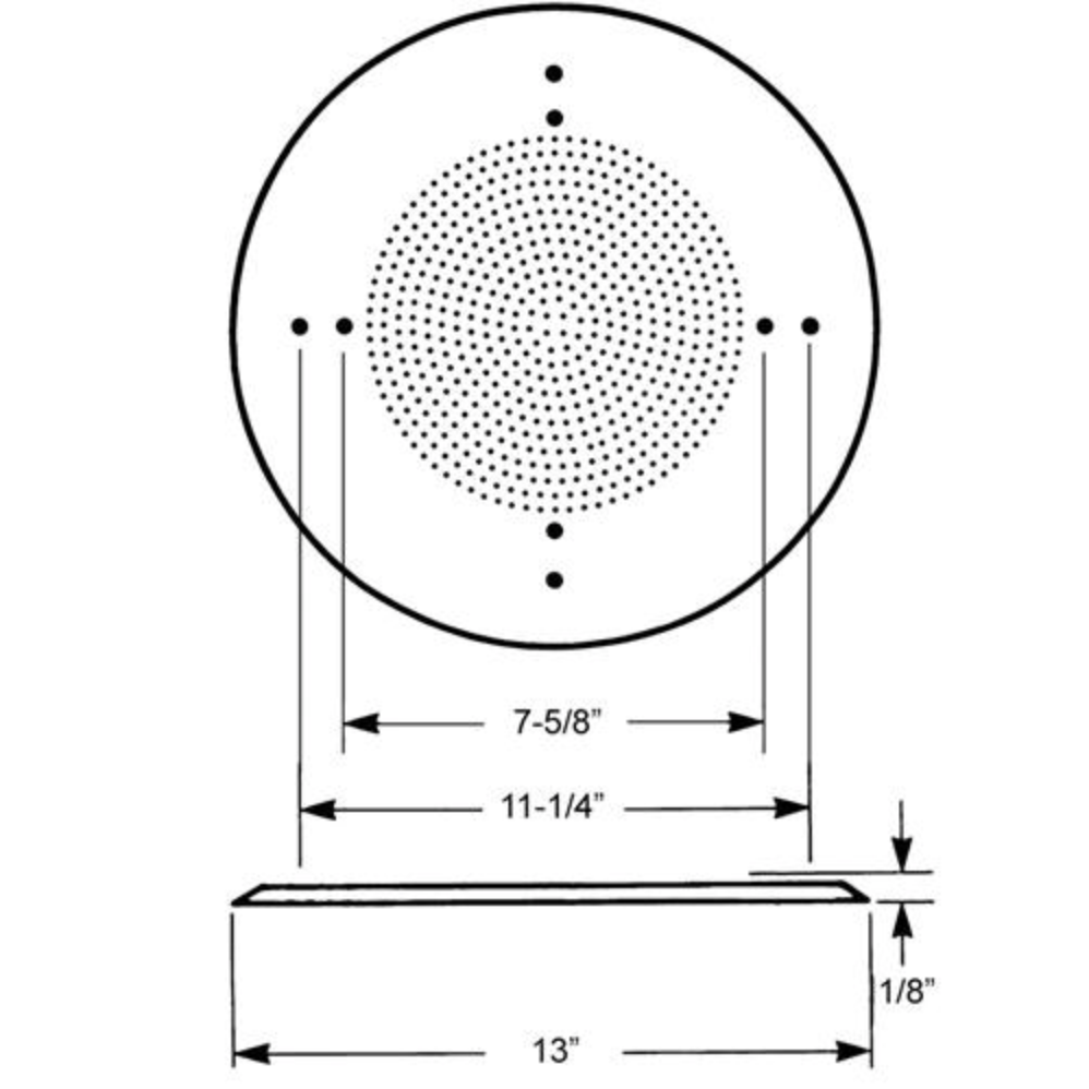 Parts Express Commercial Ceiling Speaker Grill for 8