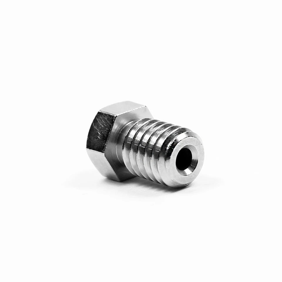 Micro Swiss RepRap (M6 Thread) Plated Brass Wear-Resistant Nozzle - 1.75mm x 0.3mm