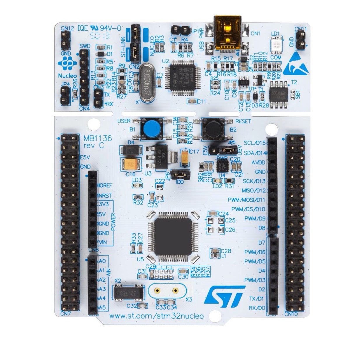 STM32 Nucleo-64 Development Board with STM32L476RG MCU