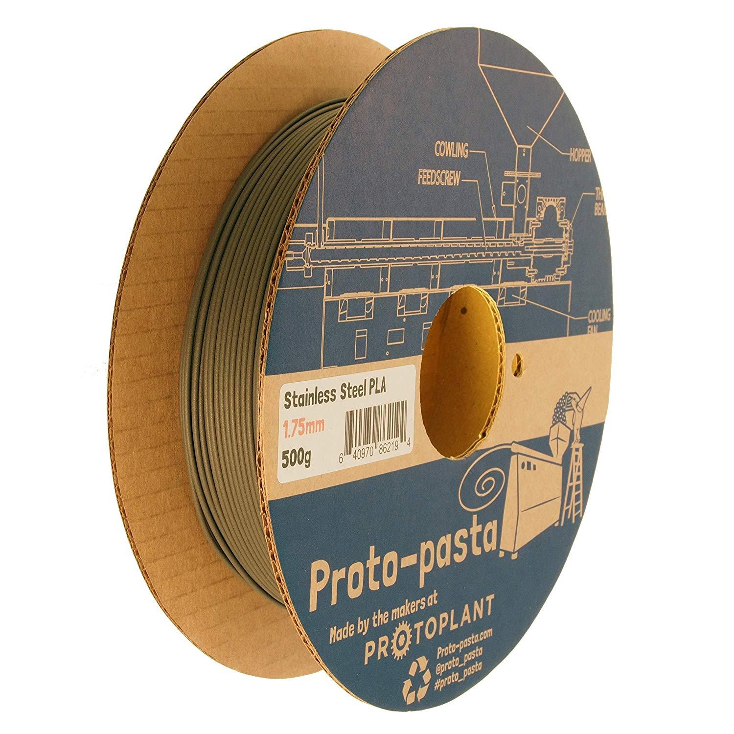 Protopasta Steel-filled Metal Composite PLA - 1.75mm, 500g