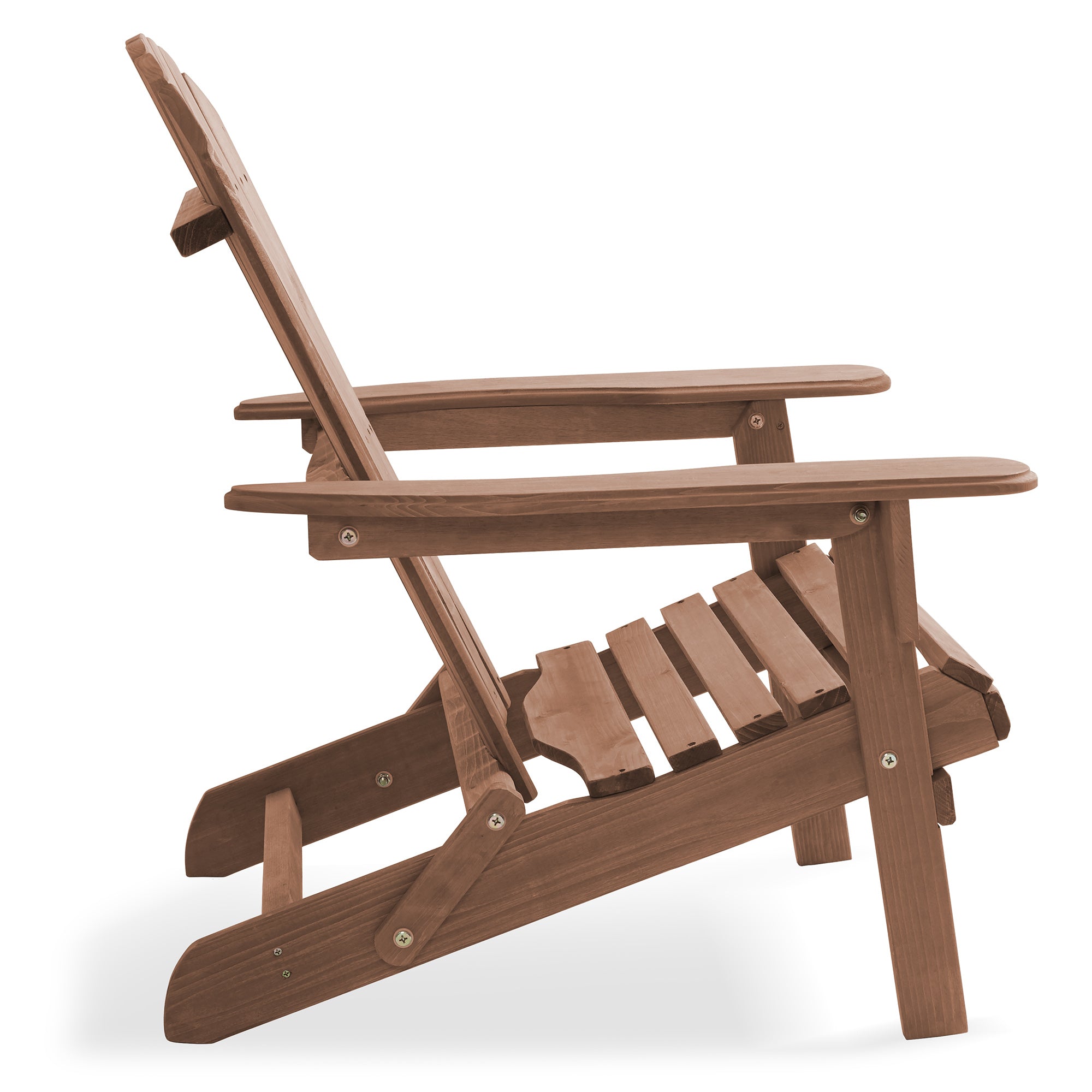 Folding Wooden Adirondack Chair, Pre-Assembled Backrest