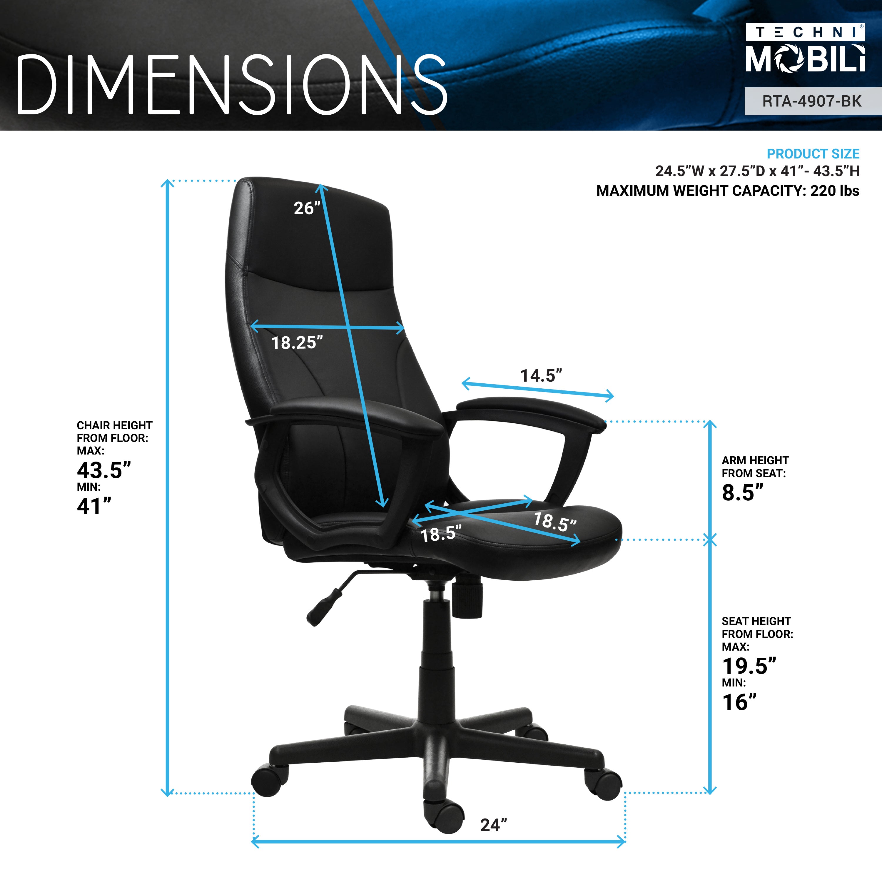 Medium Back Executive Office Chair