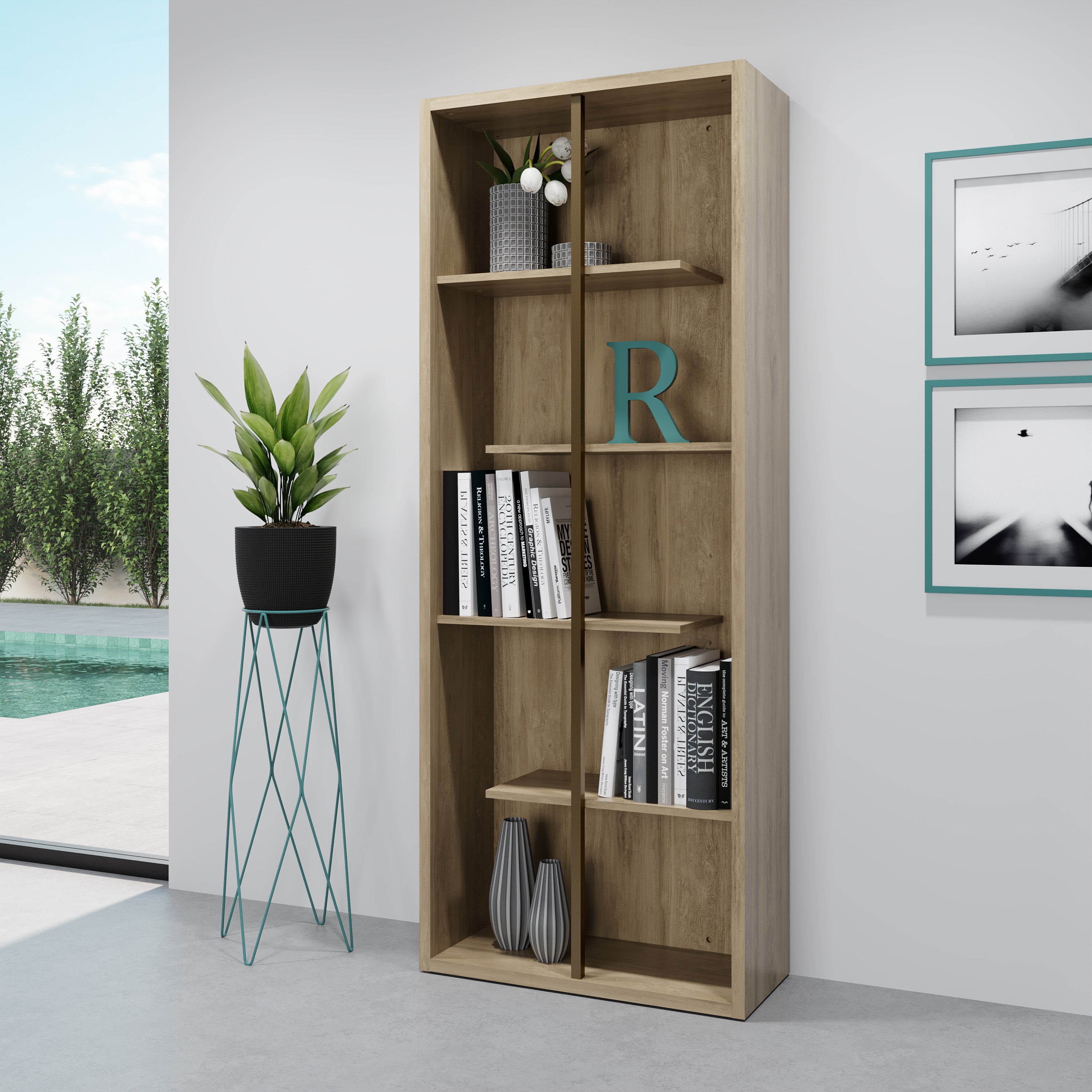 Standard 5-Tier Wooden Bookcase