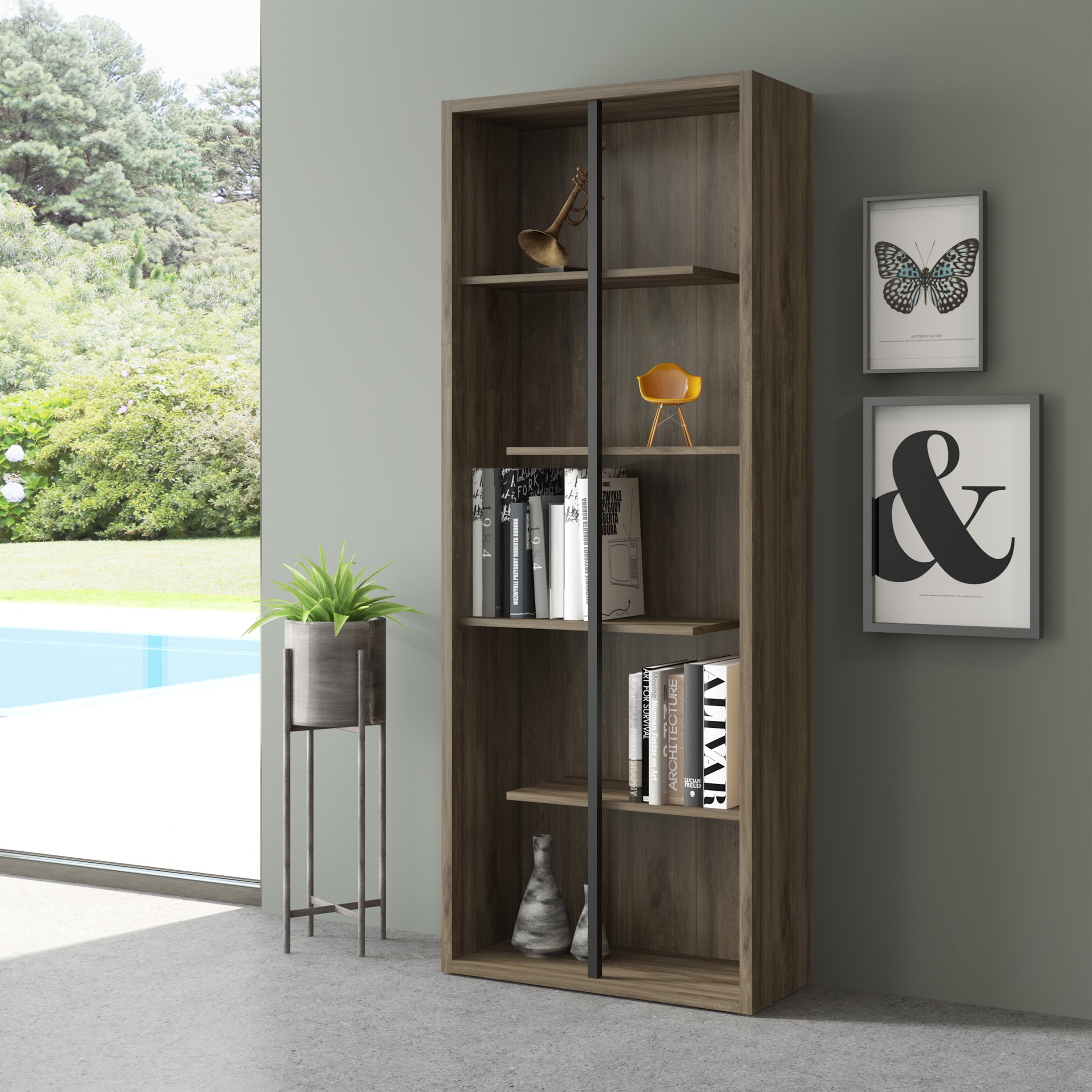 Standard 5-Tier Wooden Bookcase