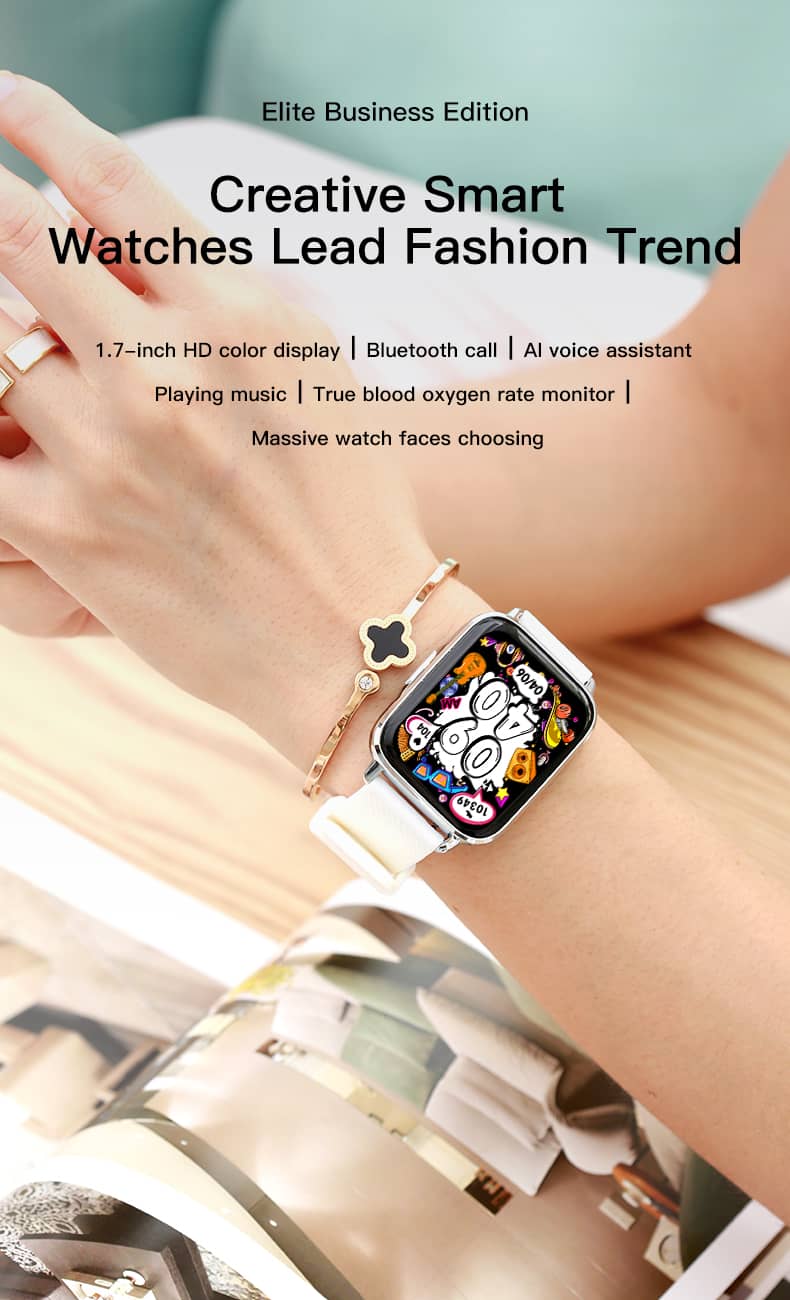 Reloj inteligente Findtime con presión arterial y monitor de frecuencia cardíaca Oxígeno en sangre con llamadas Bluetooth