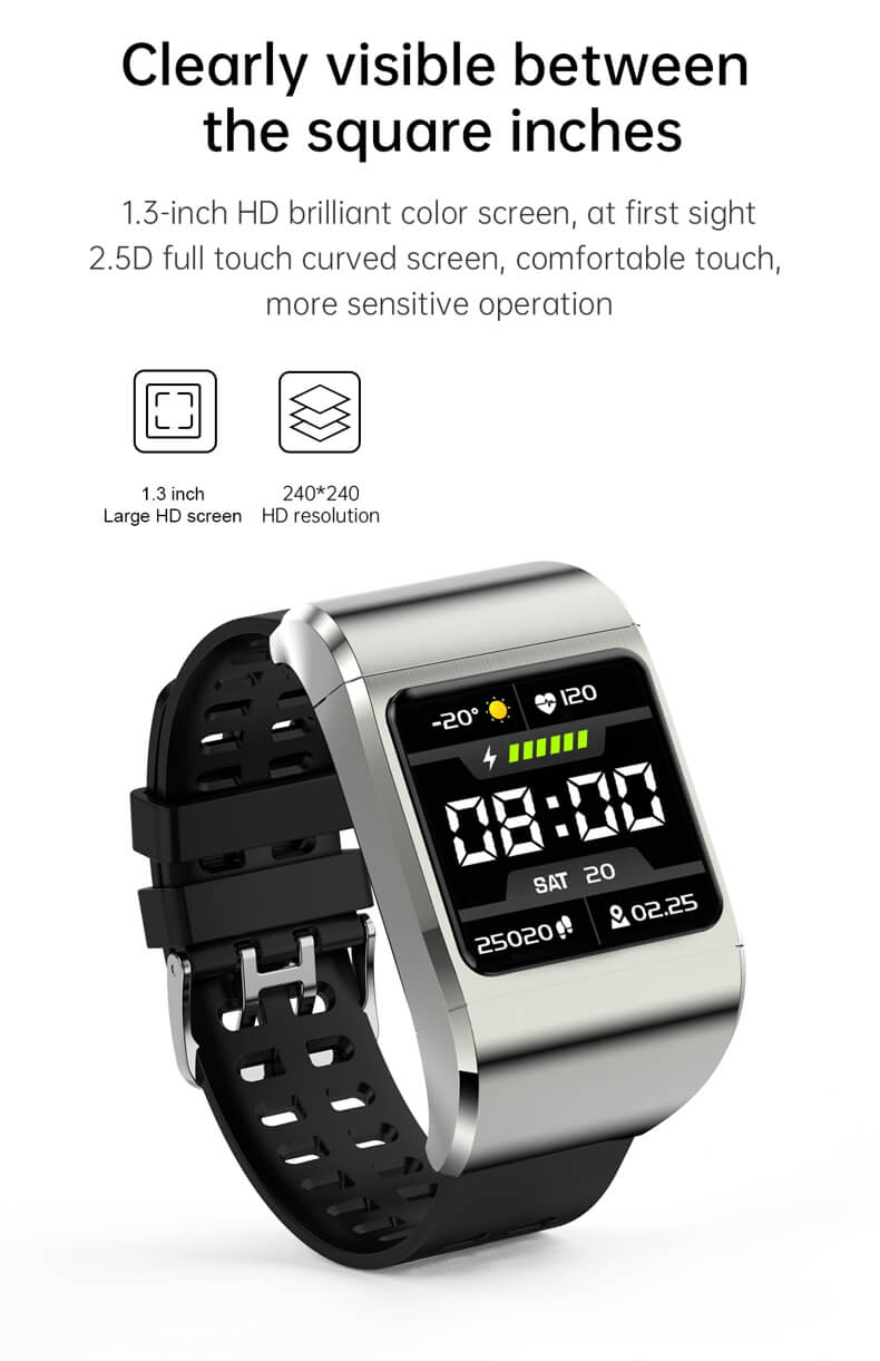 Findtime Smartwatch mit Ohrstöpseln Blutdruckmessgerät Herzfrequenz Blutsauerstoff
