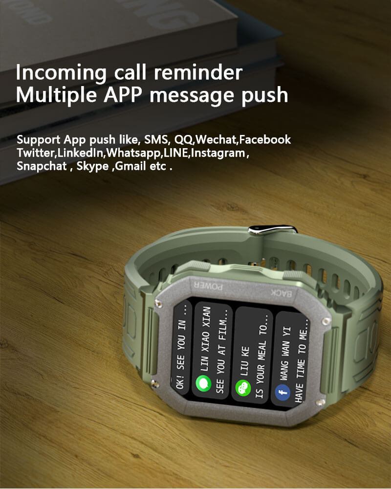 Reloj inteligente de presión arterial militar Findtime, frecuencia cardíaca de oxígeno en sangre con llamadas Bluetooth