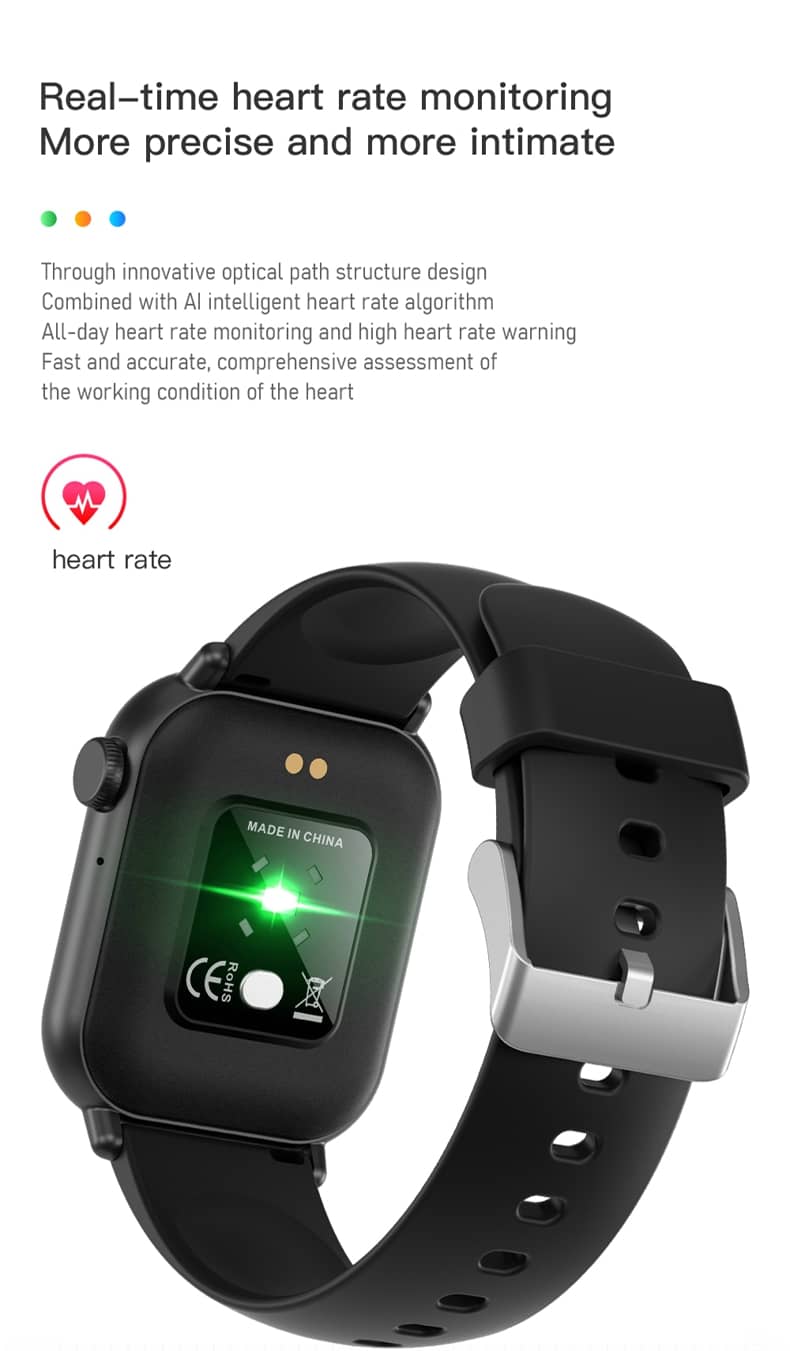 Findtime Smartwatch, Blutdruckmessgerät, Körpertemperatur, Blutsauerstoff, Herzfrequenz, mit Bluetooth-Anrufen