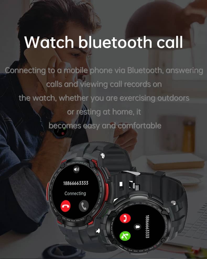 Findtime Smart Watch Blutdruckmessgerät Blutsauerstoff-Herzfrequenz Bluetooth-Anruf