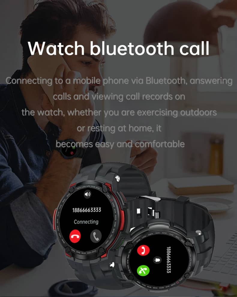 Findtime Smartwatch, Blutdruckmessgerät, Blutsauerstoff, Herzfrequenz, Bluetooth-Anrufe