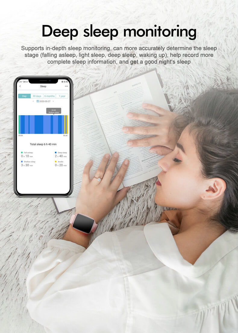 Reloj inteligente Findtime, monitor de presión arterial, frecuencia cardíaca, oxígeno en sangre, temperatura corporal