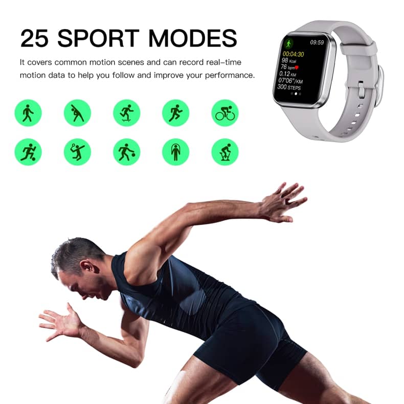 Reloj inteligente Findtime, monitor de presión arterial, frecuencia cardíaca, oxígeno en sangre, temperatura corporal