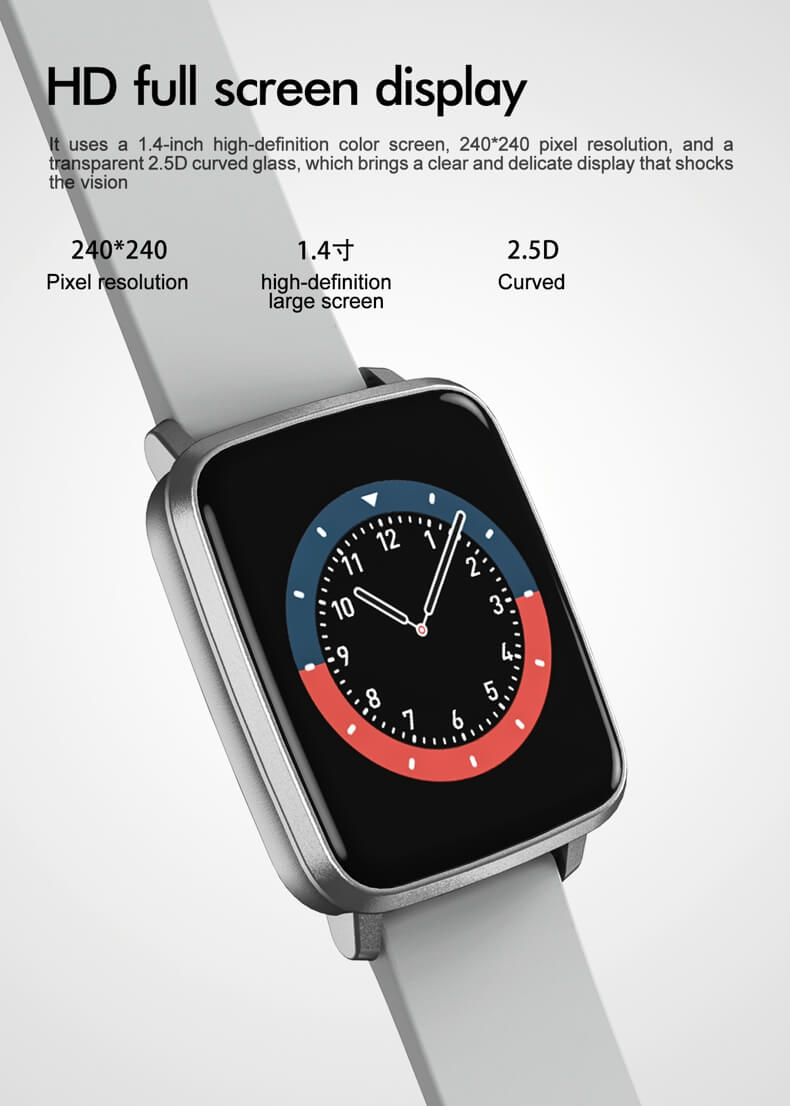 Reloj inteligente Findtime, monitor de presión arterial, frecuencia cardíaca, oxígeno en sangre, temperatura corporal