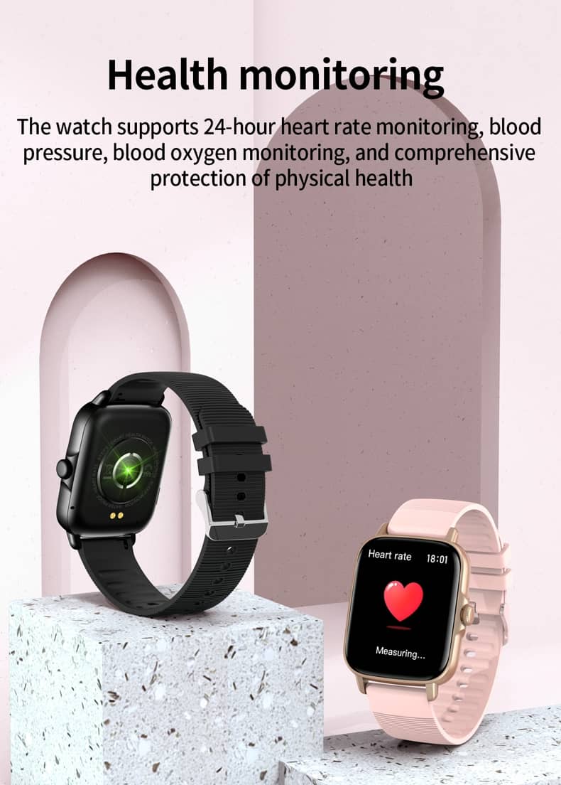 Findtime Blutdruck-Smartwatch, Herzfrequenz, Blutsauerstoff und Bluetooth-Anrufe