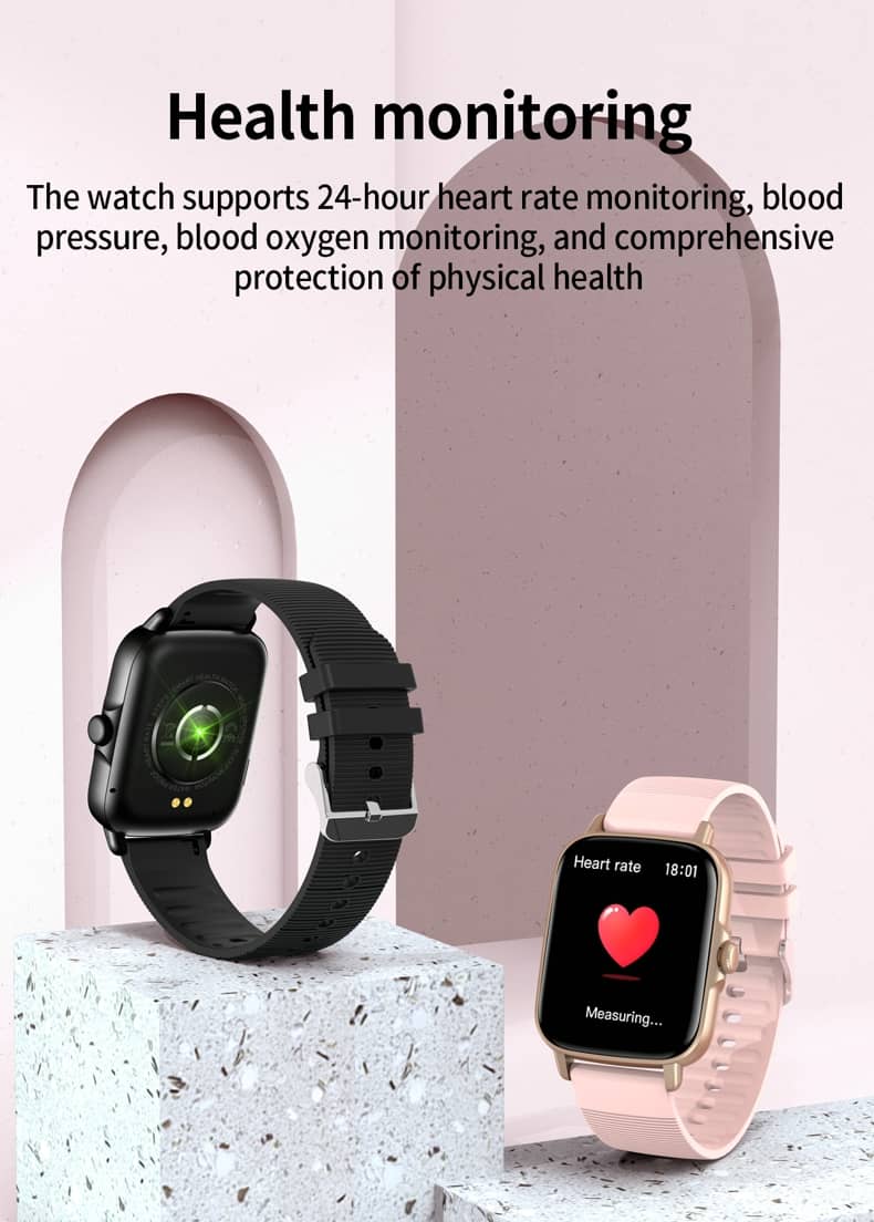 Reloj inteligente de presión arterial Findtime, frecuencia cardíaca, oxígeno en sangre con llamadas Bluetooth