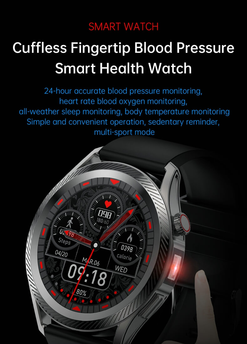 Findtime Smart Watch with Blood Pressure Heart Rate SpO2 Monitor Body Temperature