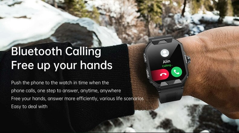 Findtime Blutdruckmessgerät, Smartwatch mit Herzfrequenz-Blutsauerstoff-Bluetooth-Anruf