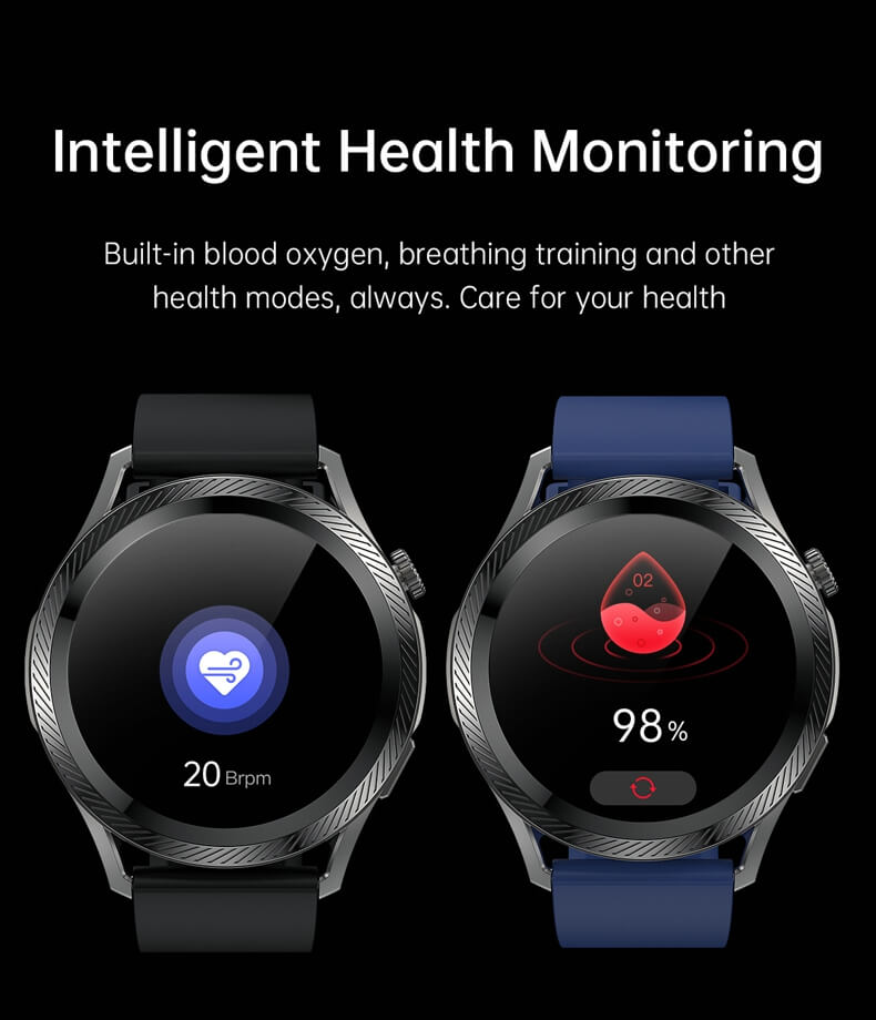Reloj inteligente Findtime con presión arterial, frecuencia cardíaca, monitor SpO2, temperatura corporal