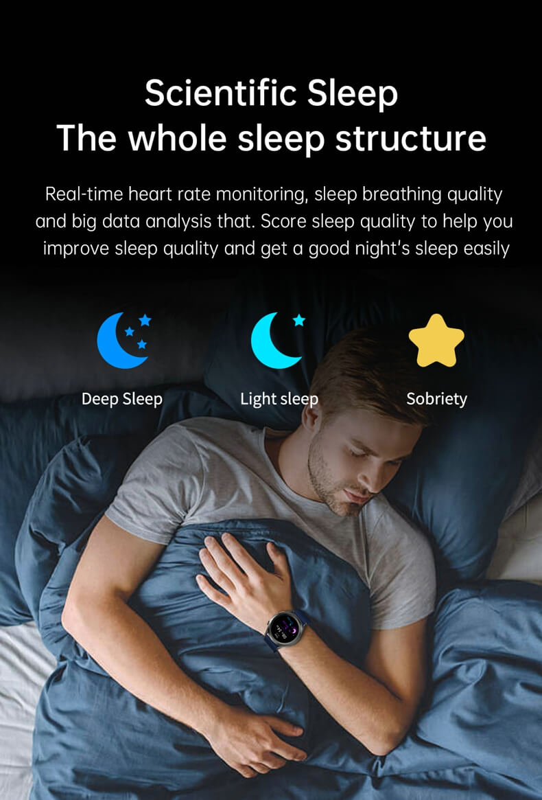 Reloj inteligente Findtime con presión arterial, frecuencia cardíaca, monitor SpO2, temperatura corporal