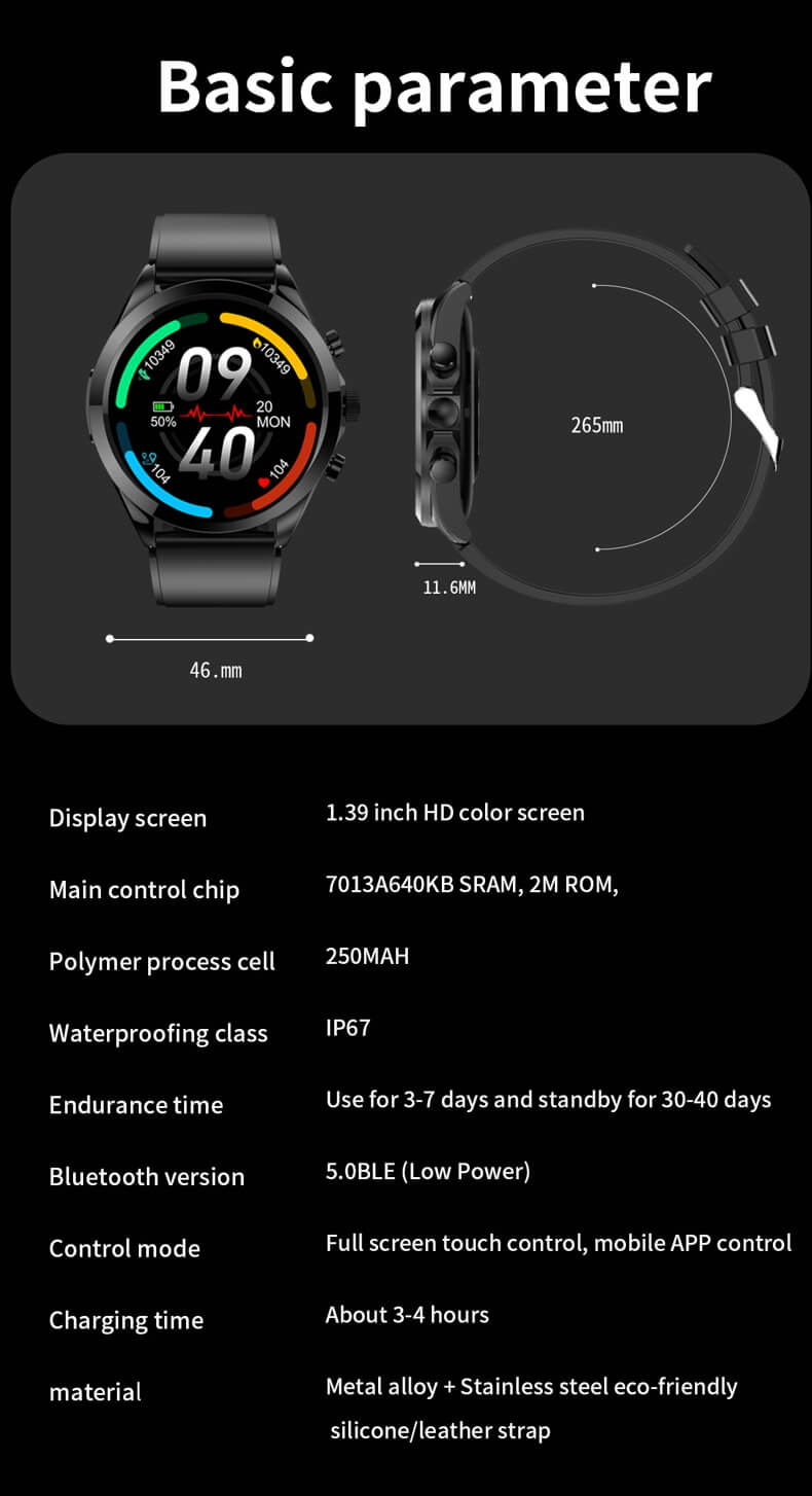 Especificación de reloj inteligente